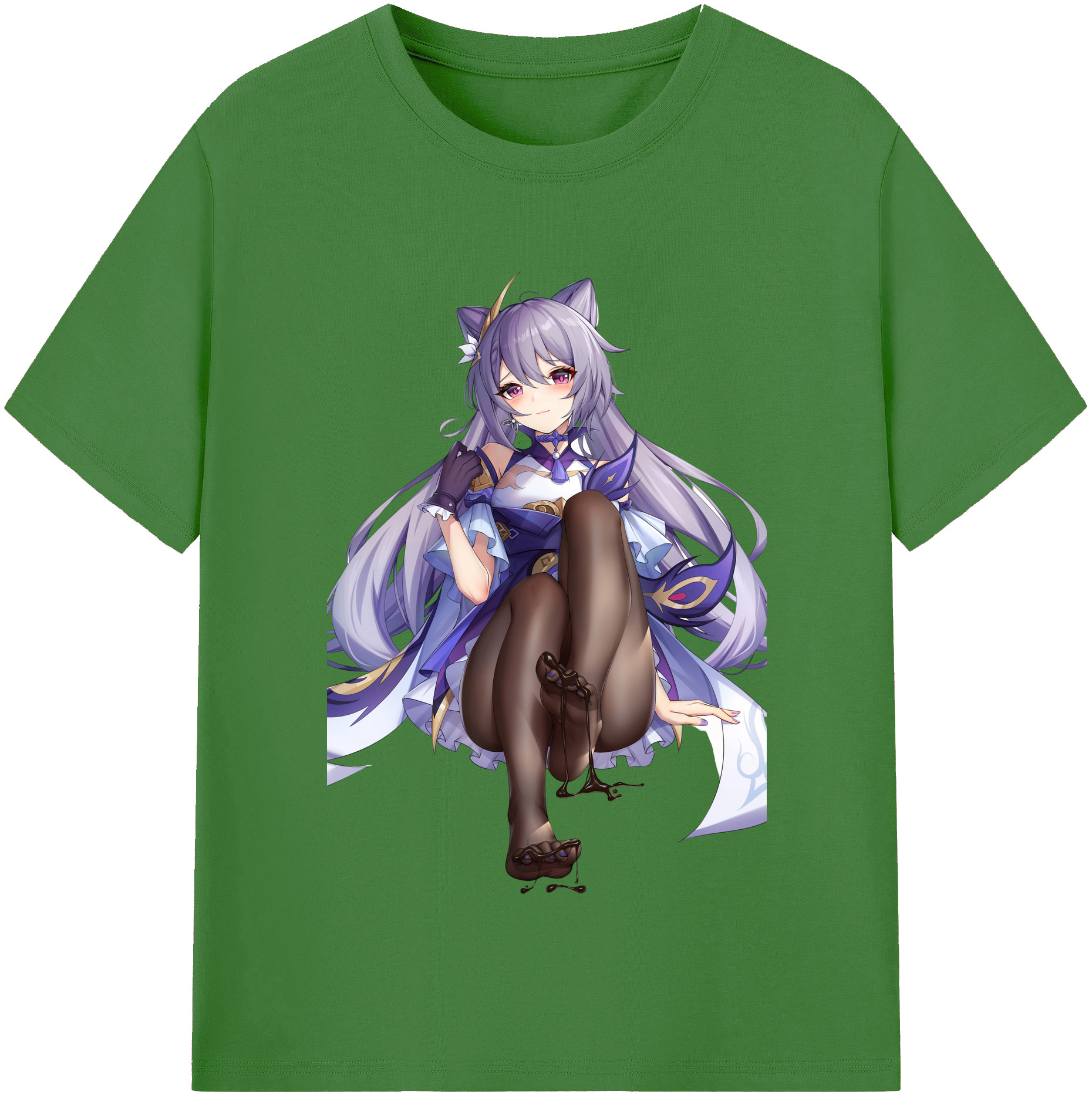 げんし神 刻晴 こくせい genshin Kokusei レディースカジュアルプリントTシャツ（綿100％）